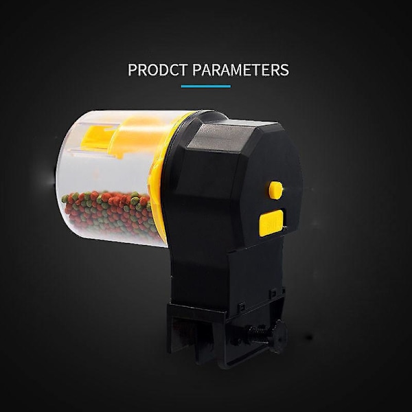 Automatisk Fiskefoderautomat Batteri- og USB-drevet Foderdispenser til Akvarium og Skildpaddeakvarium med Foderring