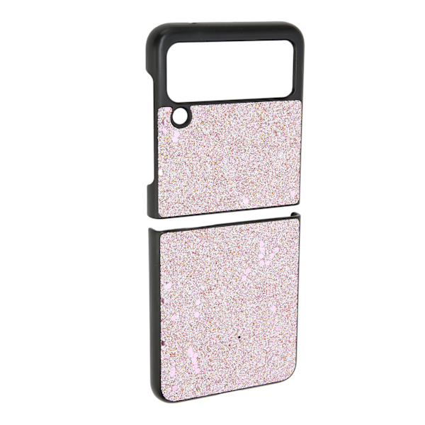 Glittrande Bling Telefonskal för Galaxy Z FLIP 3 Stötskydd Vikbar Mobiltelefon Skyddande Skal Rosa