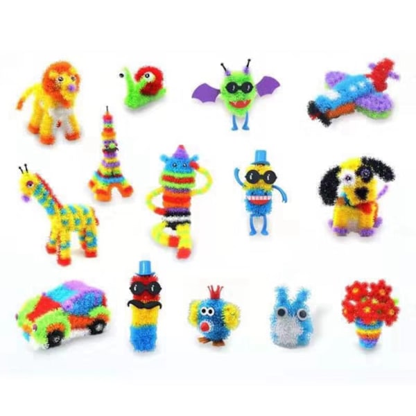 Pedagogisk leketøy Sticky Balls Toys DIY Thorn Balls Building Block Toy for barn over 3 år gamle