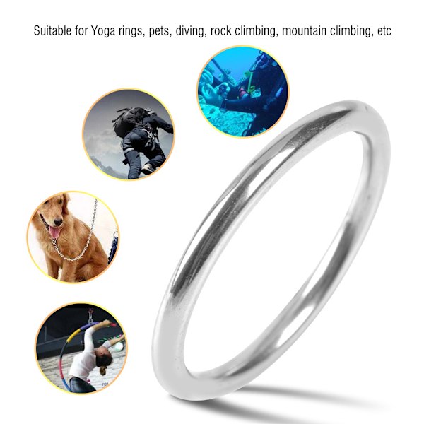 304 rustfrit stål båd marine svejset ring o rund ring poleret cirkel 6*80 mm