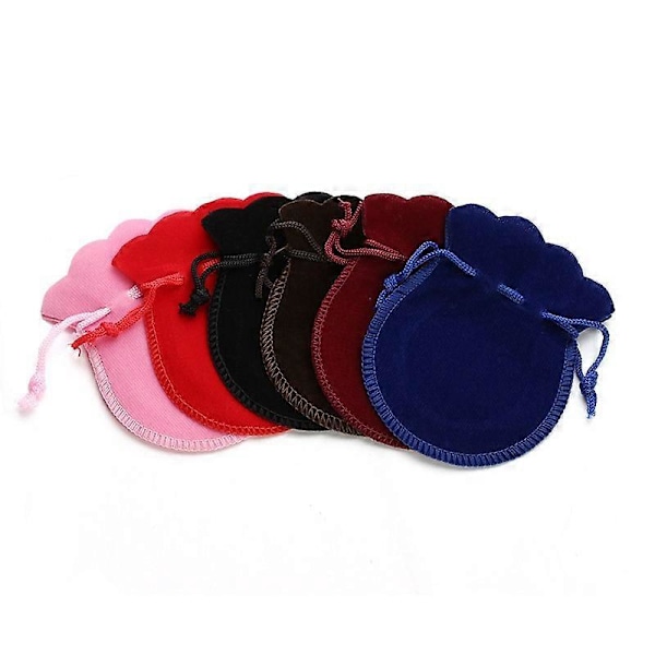 30 stk. 12x9cm Velvet Snørebåndsposer, Røde Græskar Gaveposer Slikposer Smykkeopbevaringsposer til Bryllupsgaver