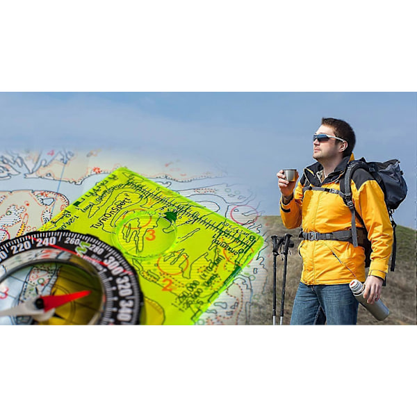 Kompass Vandring Ryggsäckskompass | Avancerad Scoutkompass Camping Navigation - Scoutkompass för Barn | Professionell Fältkompass för Kartläsning