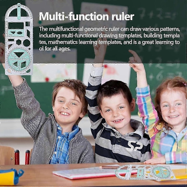 Geometrisk lineal, Multifunktionel lineal, Kreative matematiske læremidler Geometrisk tegne lineal, Tegne linealer og skabeloner, Matematik geometri lineal tegning