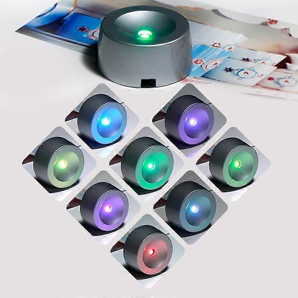 Krystal solsystem gavekugle med genopladelig farverig LED-base glaskugle med planeter festgaver gave til astrofili