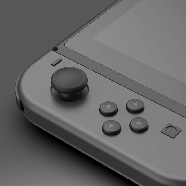 Svarte erstatningsjoystickhetter for Nintendo Switch og Switch OLED (reservedeler)