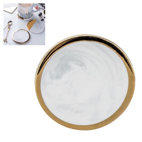 Guld marmor bordskånere Keramiske glasbrikker te kop pude Bordmåtte Coaster kaffe te kop dækkeservietter