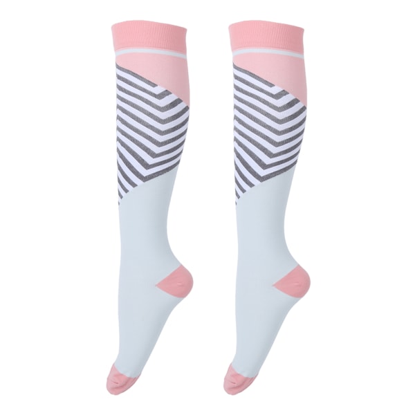 Compression Running Sleeve Stretch Marathon Ride Farve Strømper til Joggere Atleter Pink Blå L/XL