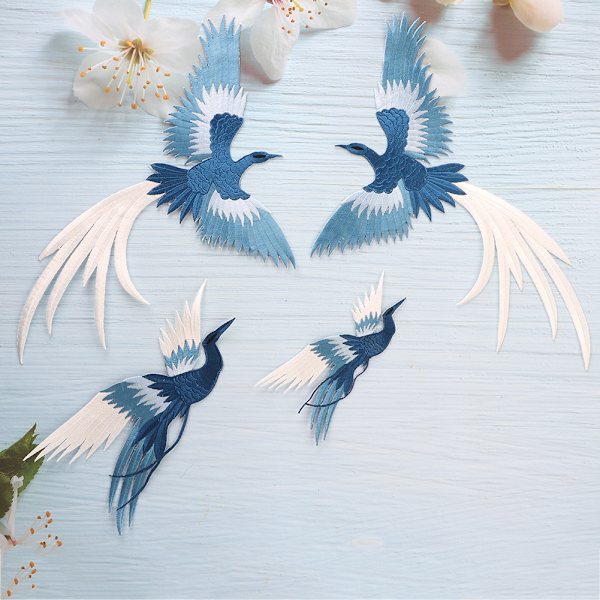 Phoenix Bird Combination Brodert Patch Cloth Sticker Applique Craft Clothing Accessories