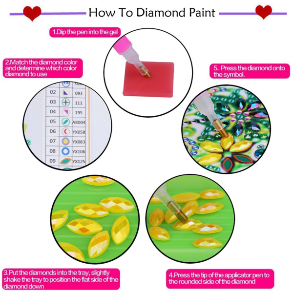 Mandala Flower 5D Diamond Paining Kit - DIY-indretning til stue og soveværelse