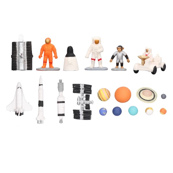 19 st rymdmodellleksaker rymdplan satellit månlandare astronaut 9 planeter rymdmodellserie för barn