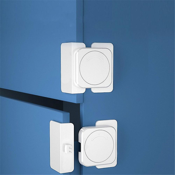 Skjutdörrslåsset 4-pack Säkerhet för fönster, uteplats och garderob Borrfri installation