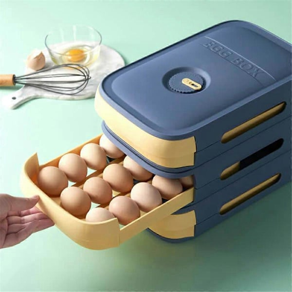 Egg Oppbevaringsbeholder Kjøleskap Eggbrett Kjøkkentilbehør, D