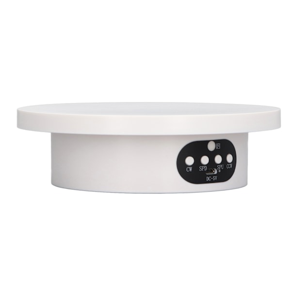 Roterande displaystativ 16 cm vit fjärrkontroll lågbrus elektrisk 360 graders skivspelare displaystativ