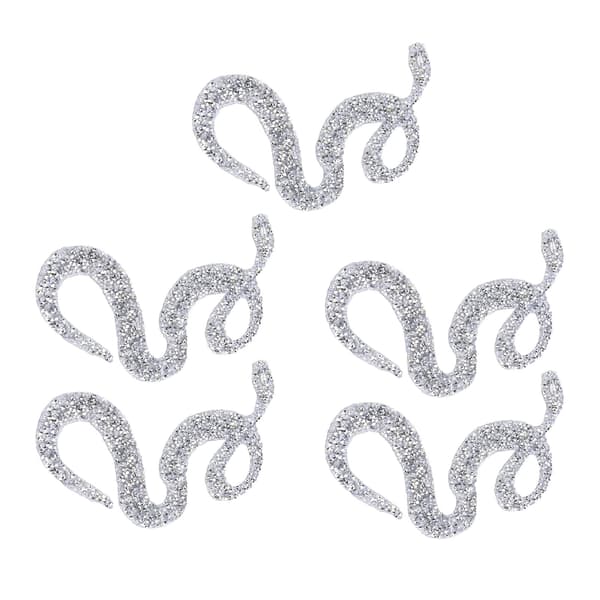 Slangeformet Rhinestones Trim Bånd Mesh Wrap Roll DIY Klær Tilbehør Applikasjon (Sølv)