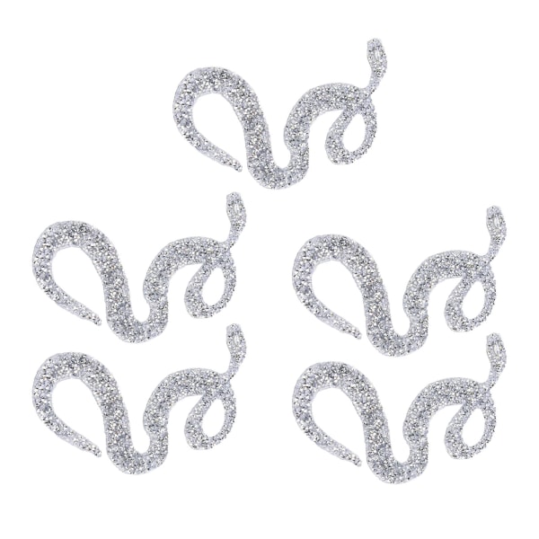 SnakE Formade Strass Trim Band Mesh Wrap Roll DIY Klädtillbehör Applikation (silver)