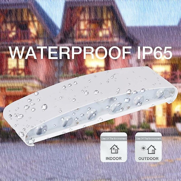 LED Indendørs Væglampe 12W Hvid Moderne Væglampe, IP65 Vandtæt Aluminium Udendørs Væglamper, Op Ned Spot Lampe til Stue Soveværelse Hall Trappe