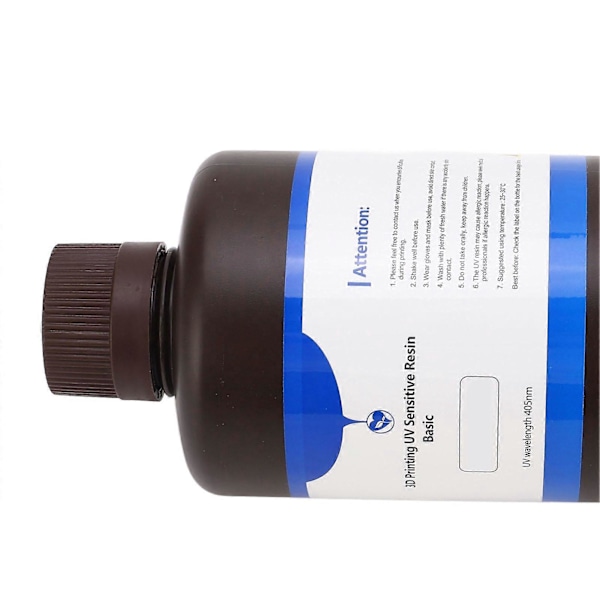 3D-skrivarharts Snabbhärdande Hög Tålighet Fotopolymer UV-härdande Harts kompatibelt med LCD 3D-utskrift 405nm 1kg Svart