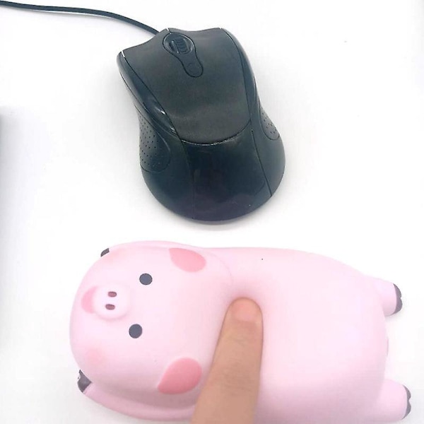 Minneskum handledsdyna för mus Ergonomiskt stöd Bekväm smärtlindring för kontor och bärbar dator i rosa