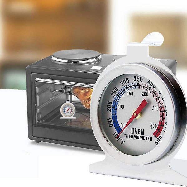 Ugnstermometer i Rostfritt Stål, Snabbläsning 50-300C 100-600F, Stor Ratten för Grillning, Bakning, Grillning, Kockmatlagning