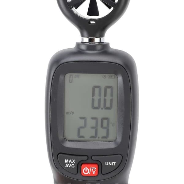 Højpræcisions digitalt anemometer, baggrundsbelyst, multifunktionel mikrovindhastighedssensor