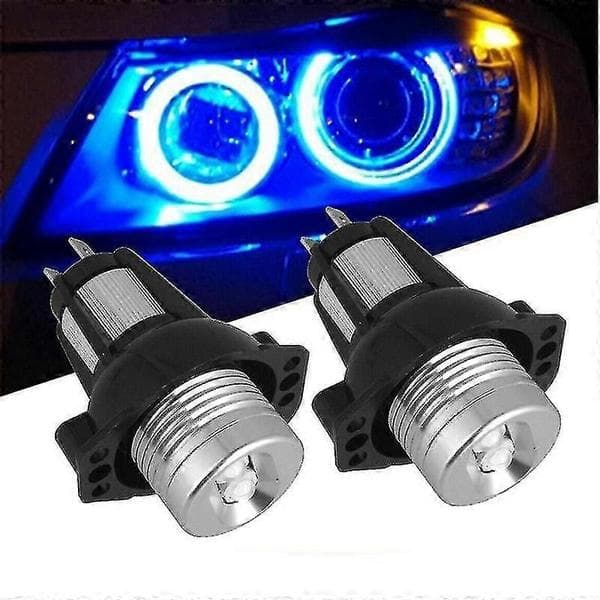 For BMW E90 E91 325i 328i Angel Eye Halo Ring LED Markeringslys Kit 2 stk Blå