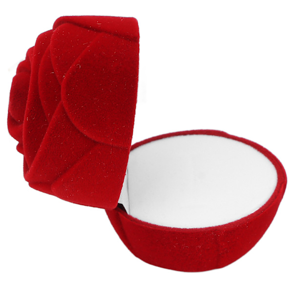 Smyckeskrin Enkelt Retro Stil Skyddande Praktisk Elegant Röd Örhängen Förvaring för Ringar Present