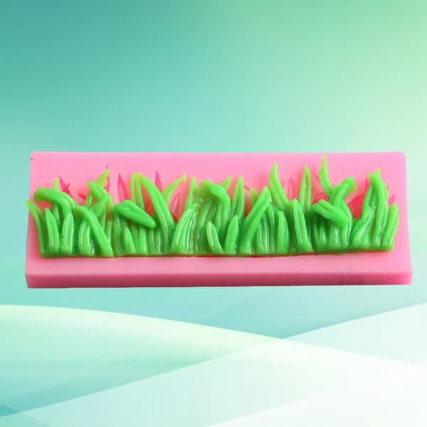3D Græs Sæbeform Fondant Kage Dekoration Form Silikone DIY Bageværktøj