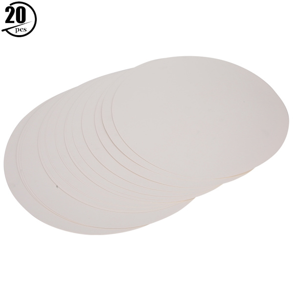 20 st runda papper tjocka handritningsskiss DIY kartong hantverk vitt papper