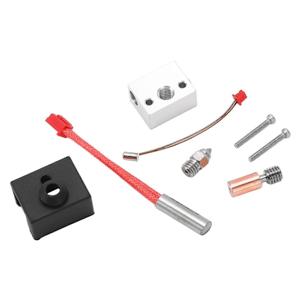 Aluminium Varmeblok Kit 3D Printer Høj Temperatur Bimetal Hals 24V 40W kompatibel med Ender3 S1
