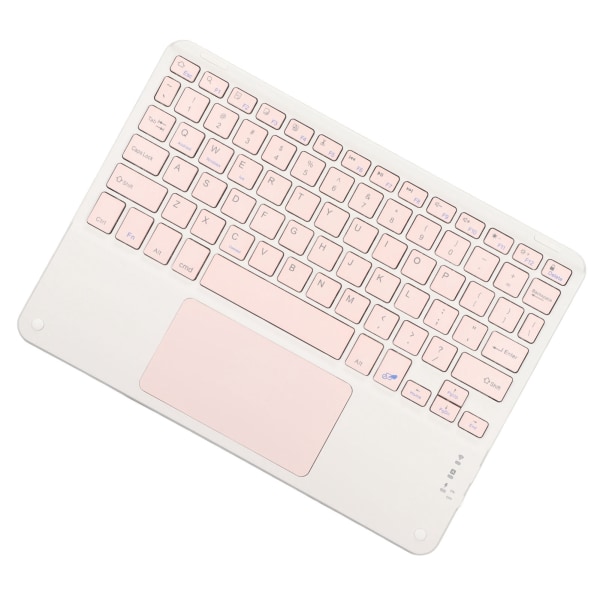 Trådlöst tangentbord med pekplatta Lågt ljud Quadrate Keycap 10 tum Rosa multifunktionellt trådlöst tangentbord för bärbara telefoner