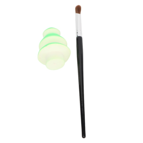 2st jul sminksvamp Sned näsa Shadow Brush Set Mjuk Portabel Ansiktsskönhetssvampar Borste