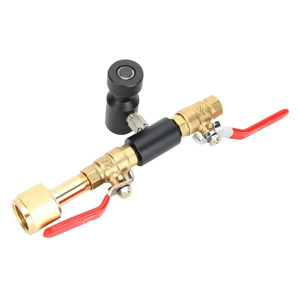 CO2-cylinderpåfyldningsadapter Dobbeltventil CGA320 med Soda Black Valve ASA til SodaStream