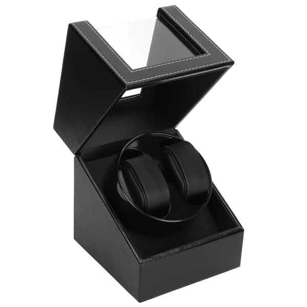 Automatisk klockuppdragare för mekanisk klocka USB-plugin Displayfodral Läderstil