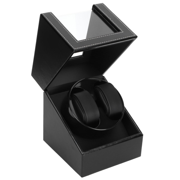 Automatisk Watch Winder Box til mekanisk Ur USB Plugin Display Case Læder Style