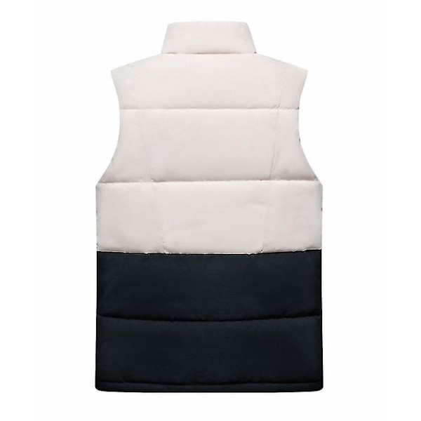 HERR VÄST MED FODER, UTOMHUS, AVSLAPPNAD, STÅENDE KRAM, 3XL, KRÄM VIT