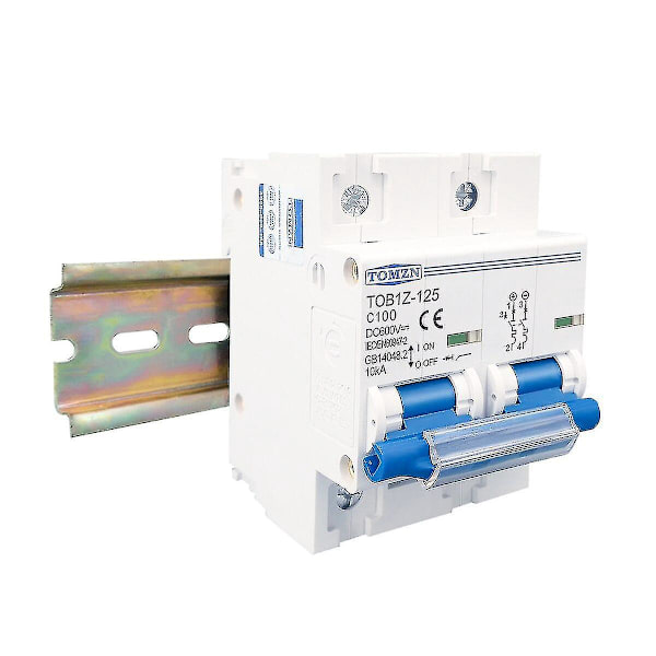 2P 80A 100A 125A DC MCB 600V kretsbryter for PV-system C-kurve: Forbedret DC-kretsbryter for pålitelig PV-systembeskyttelse125