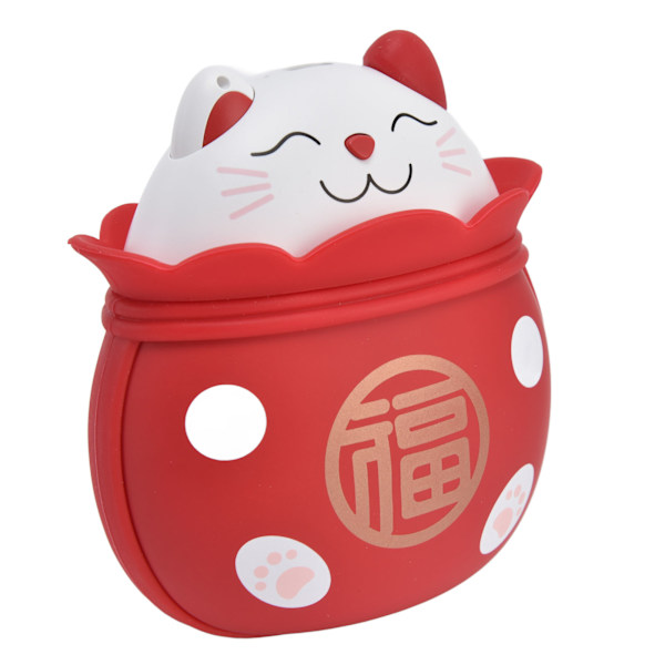 Elektrisk håndvarmer USB genopladelig dobbeltsidet bærbar Lucky Cat Mini handy varmer til vinterrød