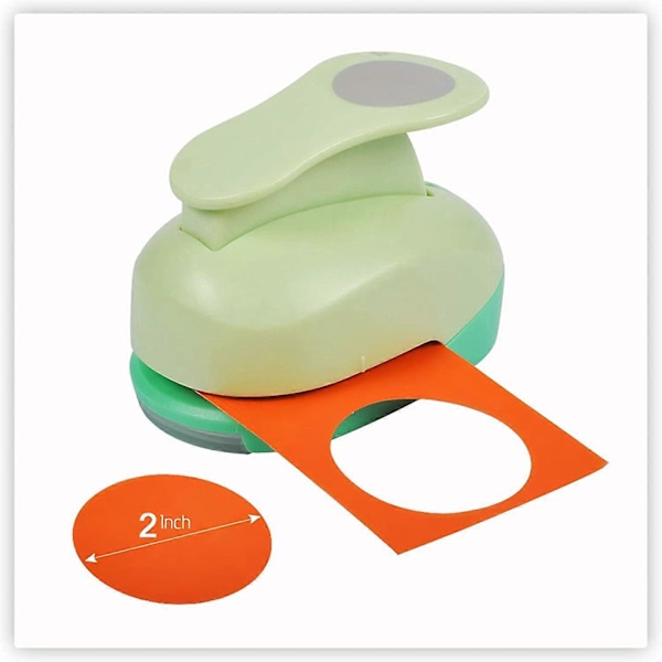 2-tums pappersstans (slumpmässig färg), DIY handgjord stansform cirkelformad stans är mycket lämplig för att göra clip card konst roliga projekt