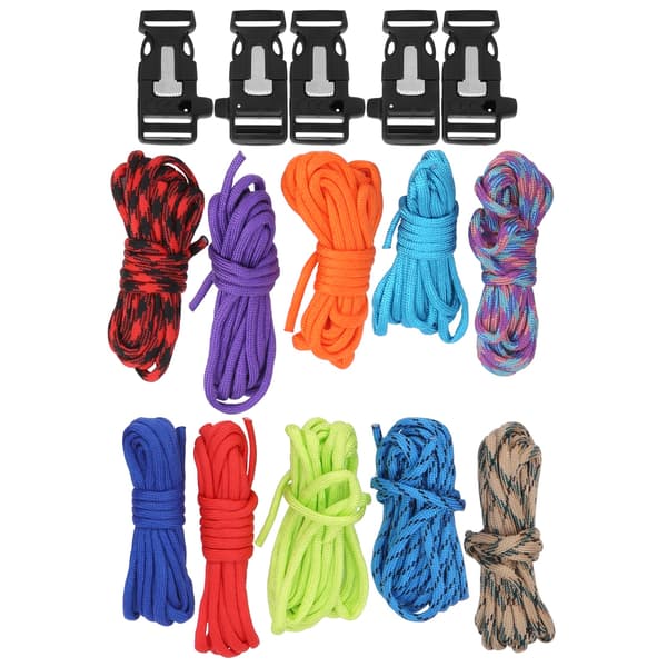 10st 3M/9.8FT Utomhus Camping 7-trådig Paracord Multifunktionellt Kraftigt Flätat Rep