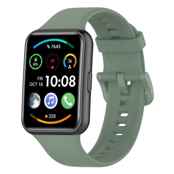 Smart Watch Replacement Band Grå Grön Smart Watch Mjuk silikonrem för FIT2