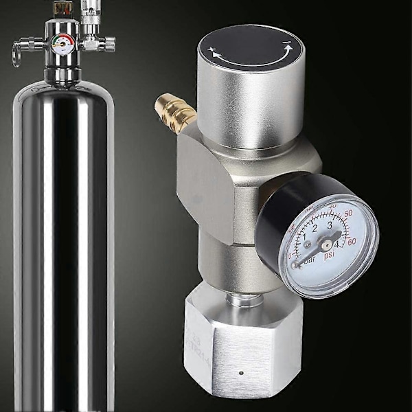 CO2 Paineensäädin, 2 in 1 Mini CO2 Kaasun Paineensäädin Soodapainemittari 3/8 tuuman - TR21.4 Adapterilla Sodastreamille