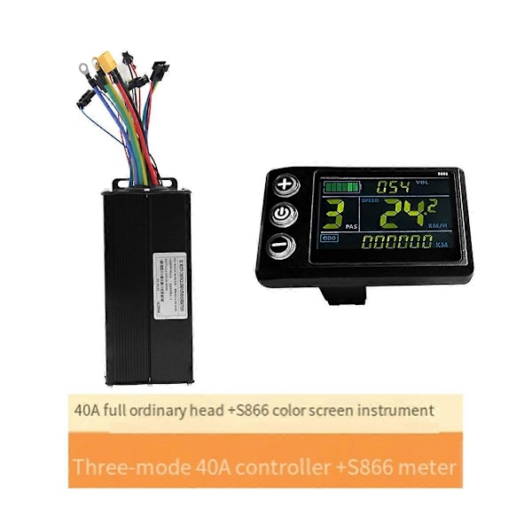 Cykel LED S866 Display Panel 40A Sinusbølge Controller Børsteløs