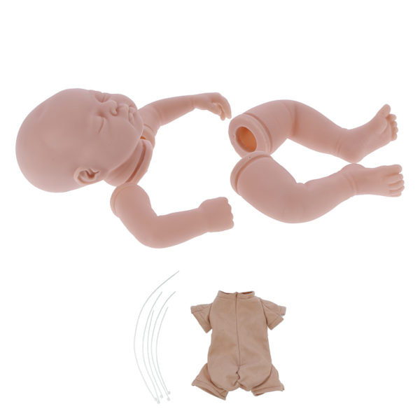19 tums simulerad omålad Reborn docka kit silikon oavslutad babydocka mögel delar set