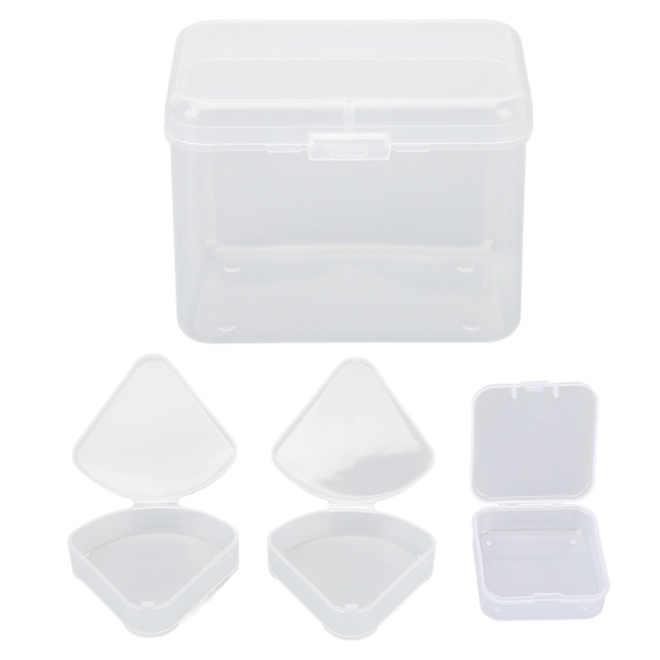 4 stk. Makeup Puff Svamp Holder Etui Forskellig Form Transparent Bærbar Vandtæt Puff Beskyttende Beholder