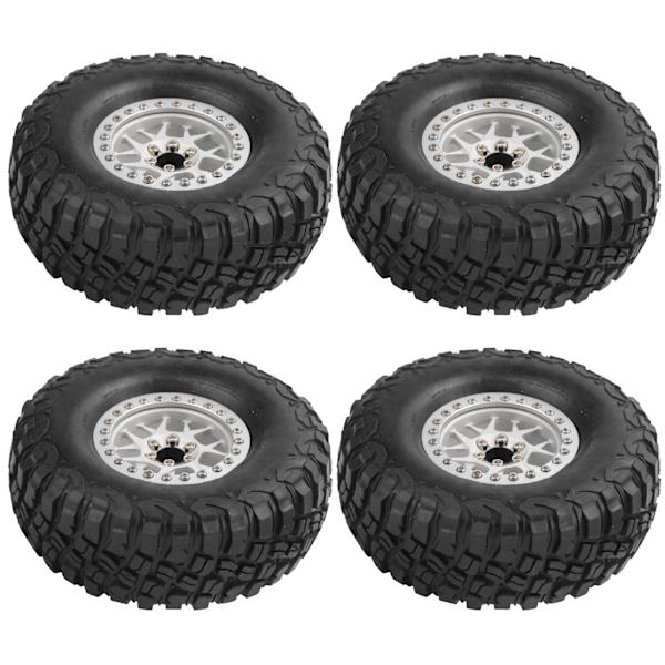 4 stk. 2,2 tommer RC-hjul dæk med legering hjulnav til Axial SCX10 D90 1/10 RC Crawler Hvid