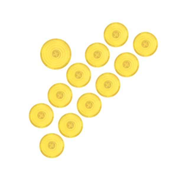 12 stk Arcade-knapdæksler 20,2 mm 25,3 mm Mekaniske trykknapdæksler til Kailh til Cherry til Akko til Glorious Switches Gule