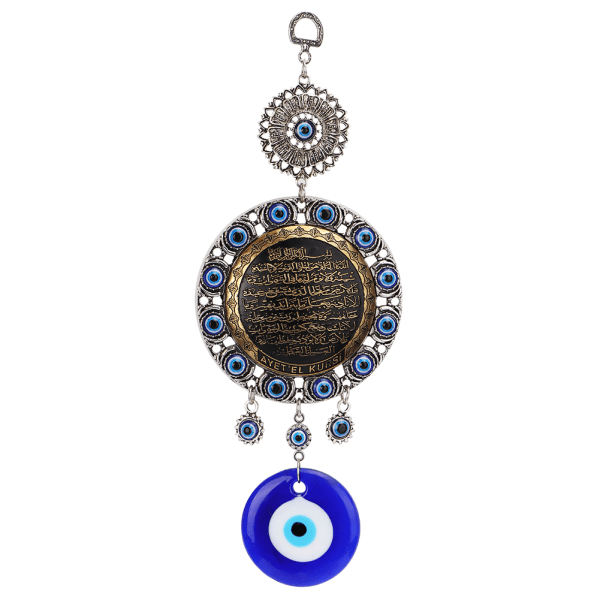 Islamisk Blue Evil Eye Blessing Amulet Vägghängande Heminredningsskydd Muslim