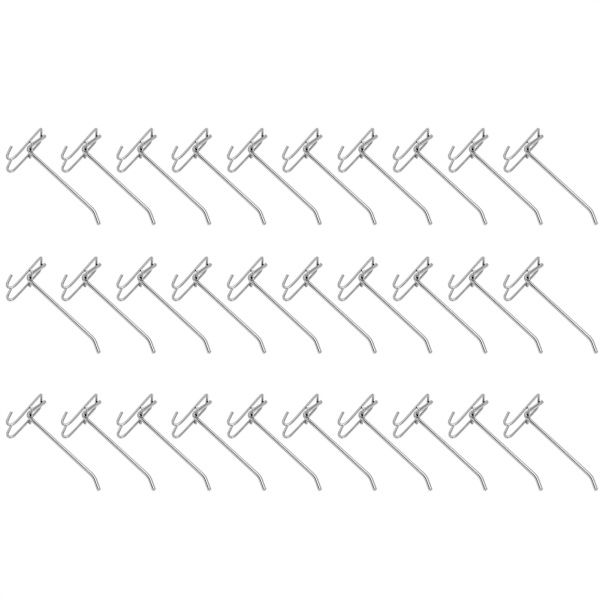 30 stk Supermarked Krog Jerngitter Hyldekrog Smykker Display Hyldekrog 3,5 mm tykkelse 15 cm / 5,9 tommer lang