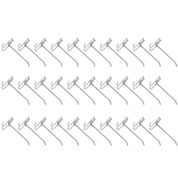 30 stk Supermarked Krok Iron Grid Hylle Krok Smykker Display Hylle Krok 3,5 mm tykkelse 15 cm / 5,9 tommer lang