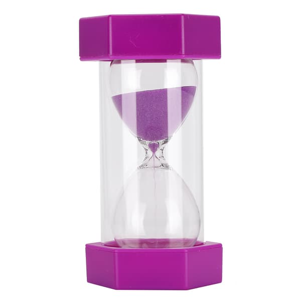 Bærbar timeglas til børn Hjemmekontor Sandglas Sandur Timer Gave (Lilla 10 minutter)
